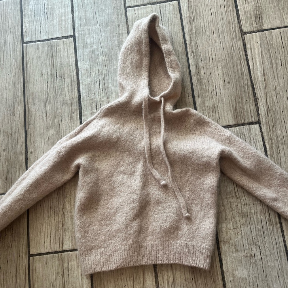 Kids Cream Hooded Pullover Jacket - Soft Knit
